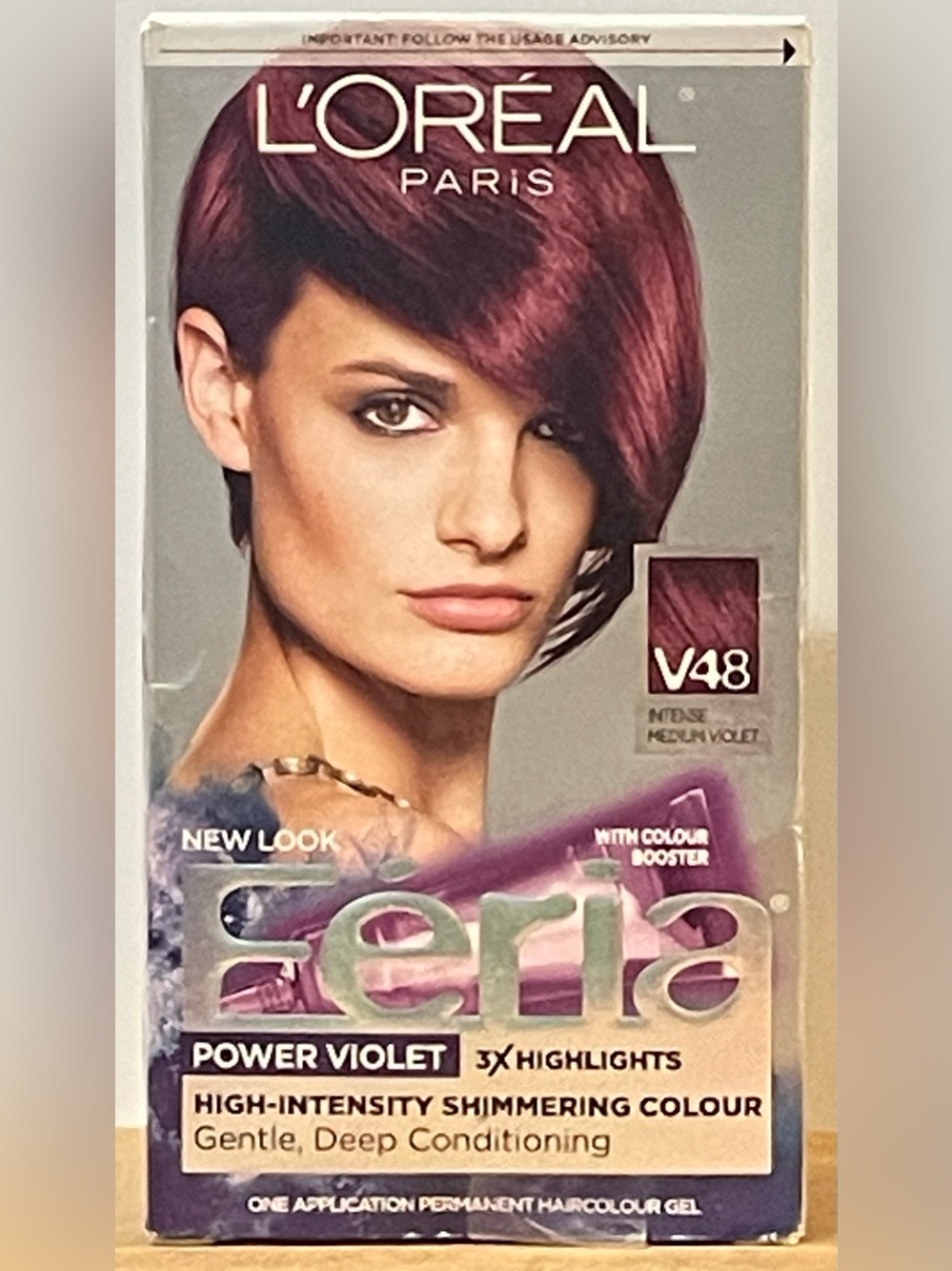 L'Oreal Feria High Intensity Shimmering Hair Color - V48 Intense Medium Violet
